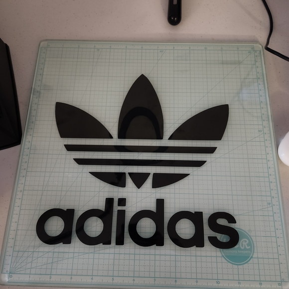 Adidas IRON ON Logo Black Vinyl - Picture 1 of 5